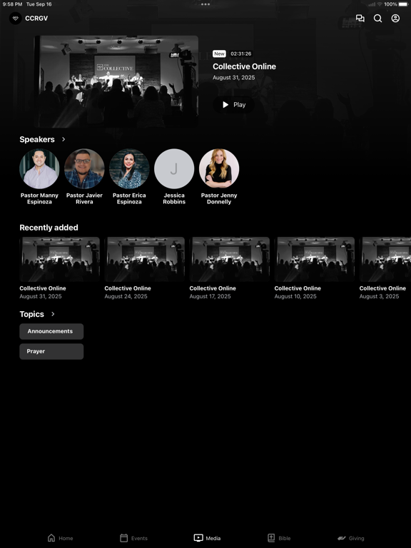 Collective Church RGV iPad screenshot 3 - Education app