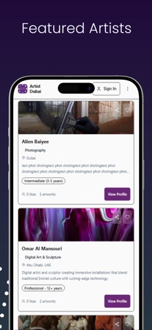 Artist Dubai screenshot