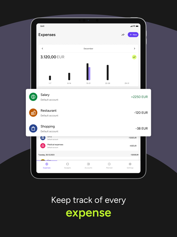 Expense Tracker: Expenza iPad screenshot 2 - Finance app