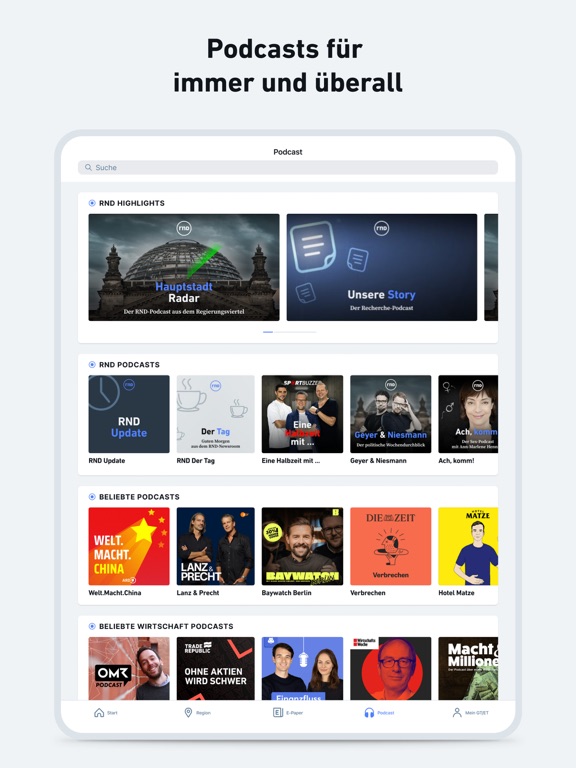 GT/ET - News und Podcast iPad screenshot 8 - News app