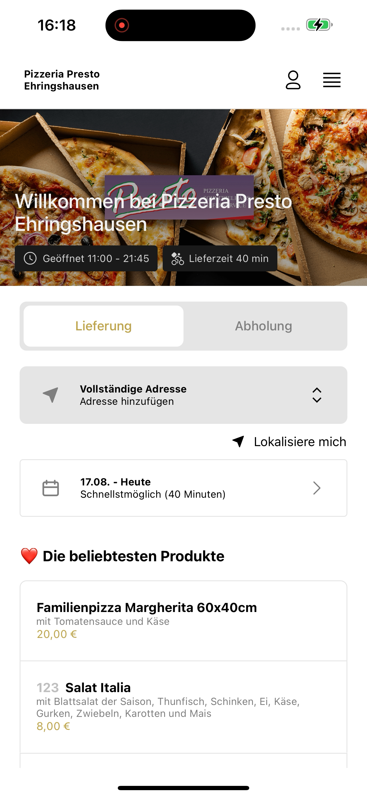 Pizzeria Presto Ehringshausen screenshot 5