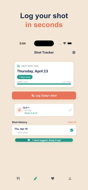 GLP Flow: Shot Day Meals screenshot 3