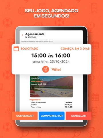Agendei Quadras iPad screenshot 5