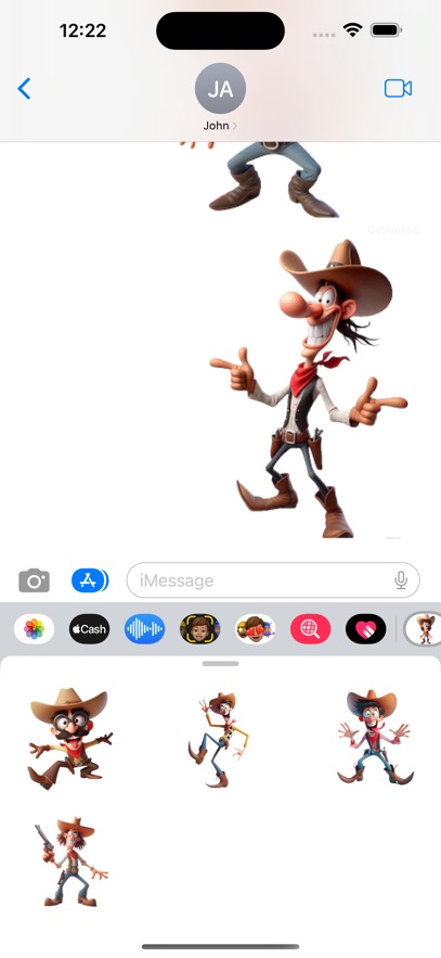 Crazy Cowboy Stickers