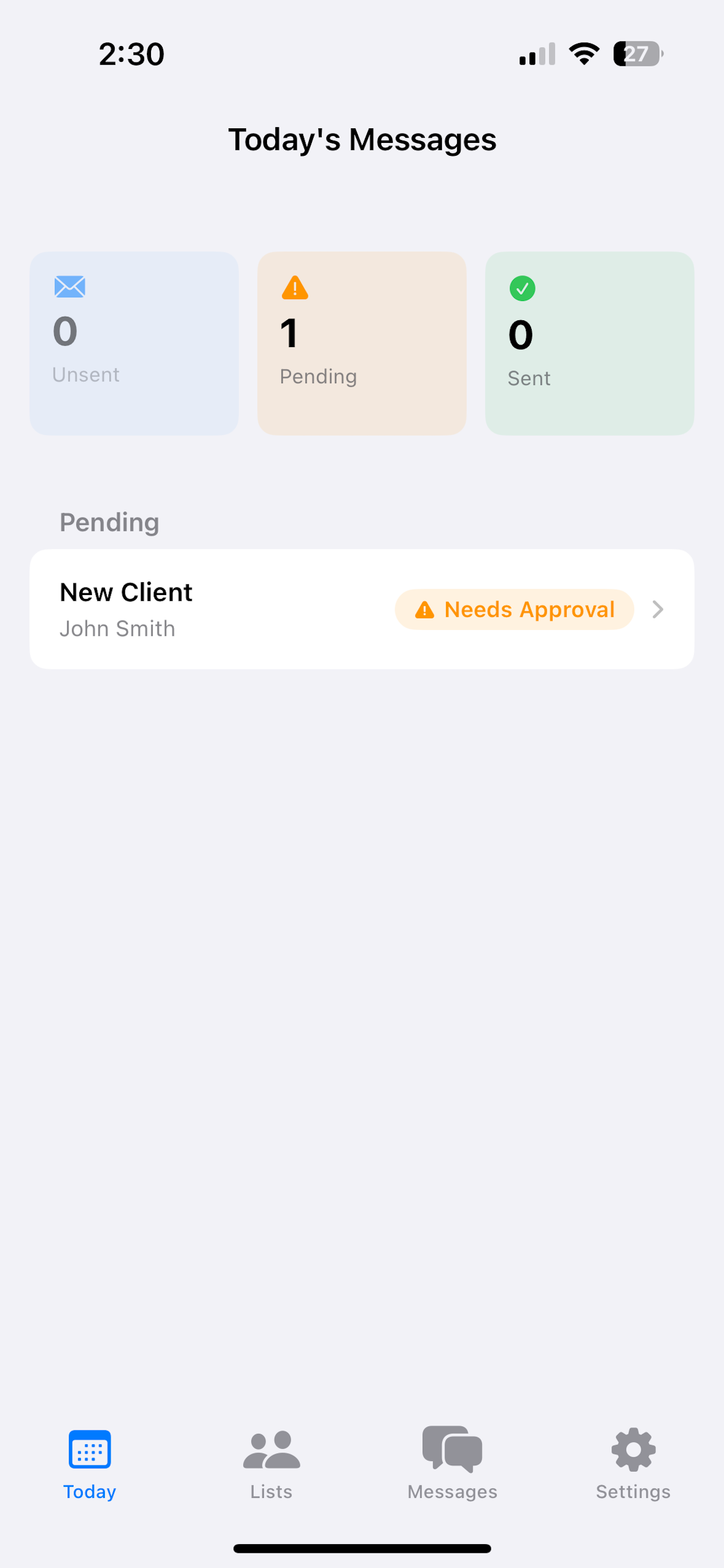 Taverity: SMS Follow-Ups