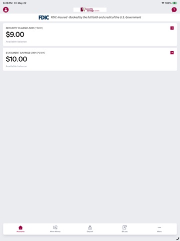 Security Savings Monmouth iPad screenshot