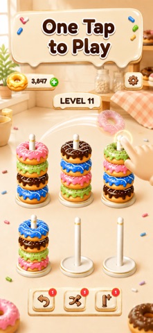 Donut Delight: Cozy Donut Sort Screenshot 2 of 5