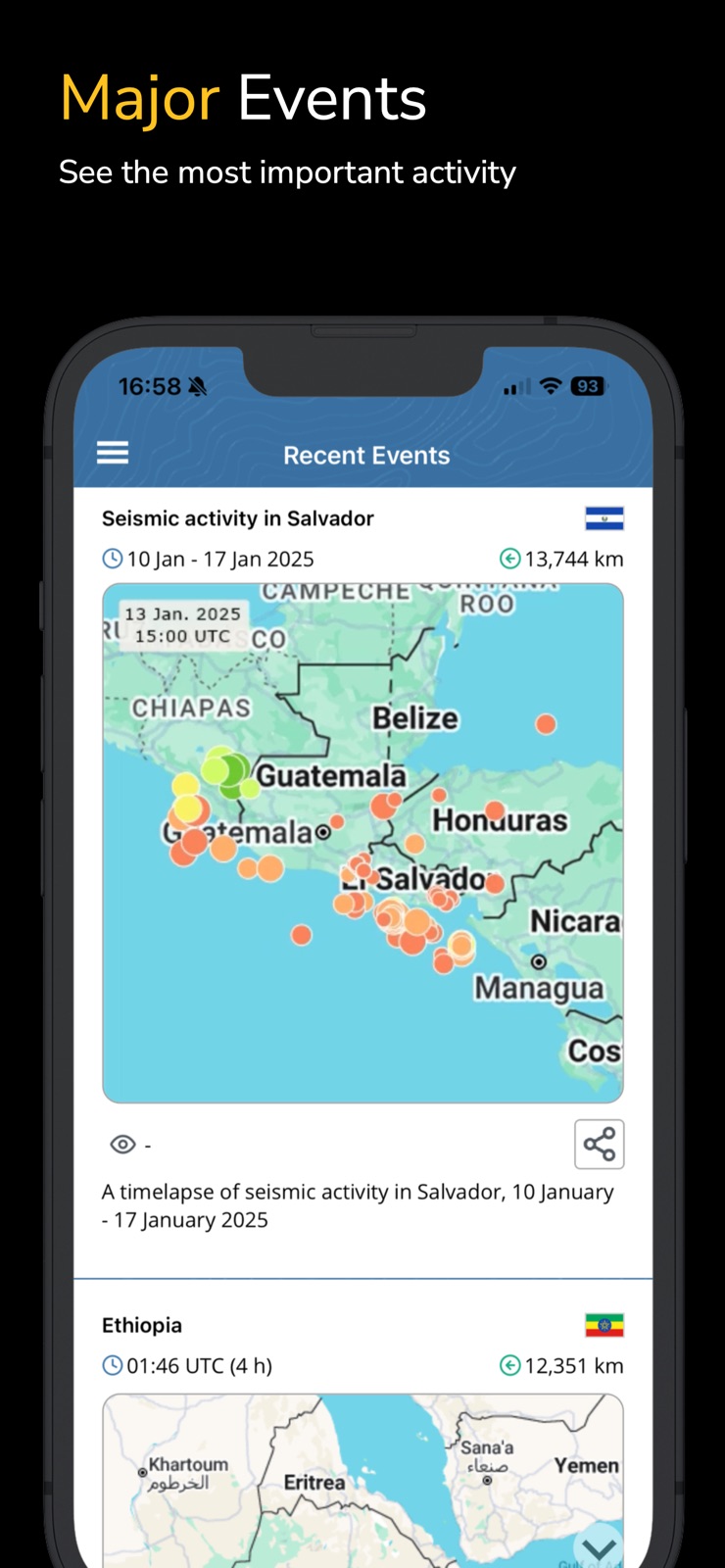 Earthquake+ Alerts & Tracker iphone screenshot 3