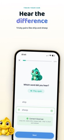 bombo: english accent training iPhone screenshot