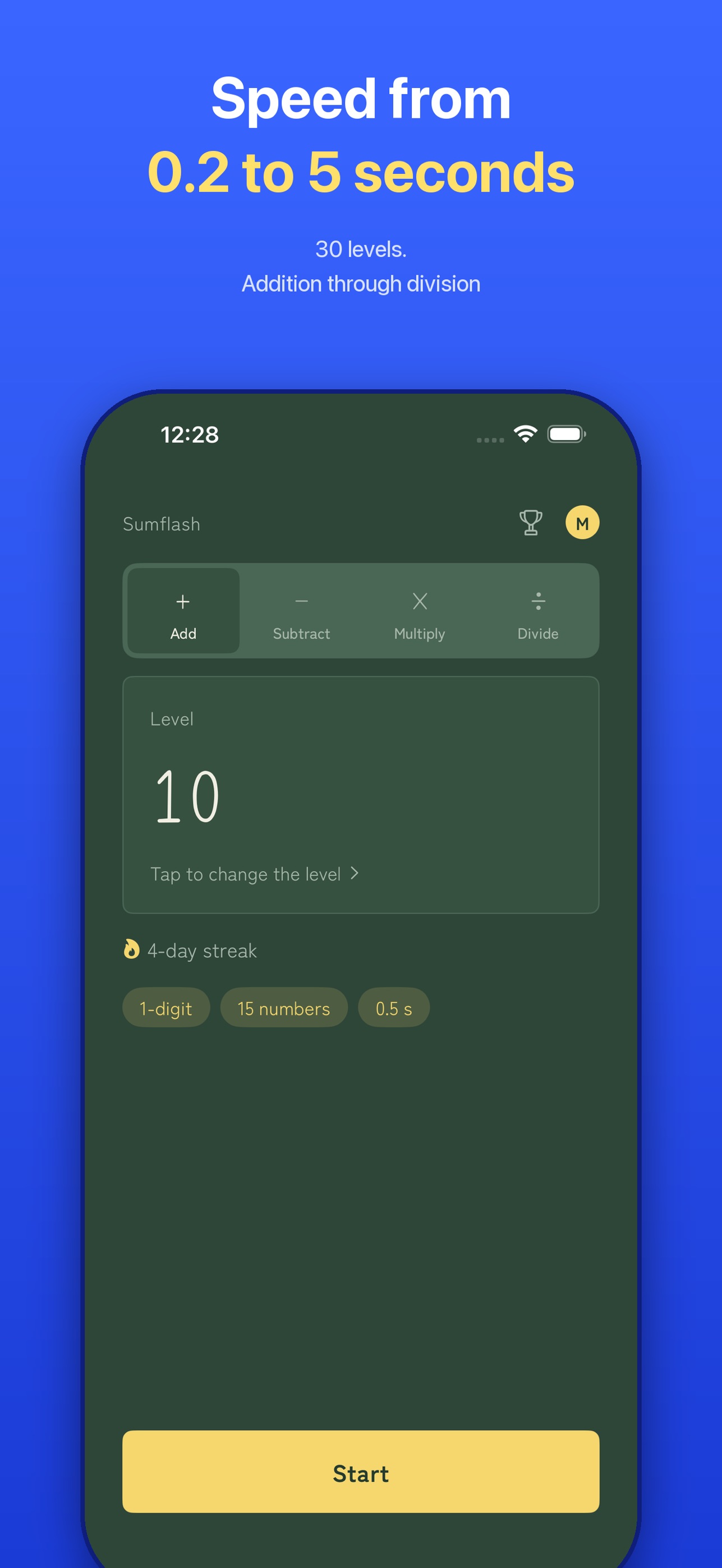 Screenshot 4 of Sumflash: Mental Math Flash
