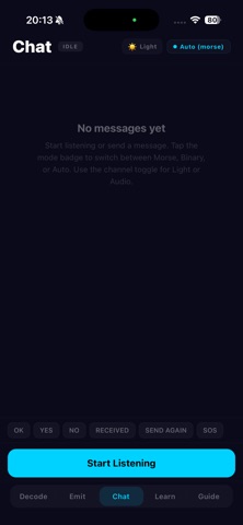 Morse Code: Offline Chat screenshot