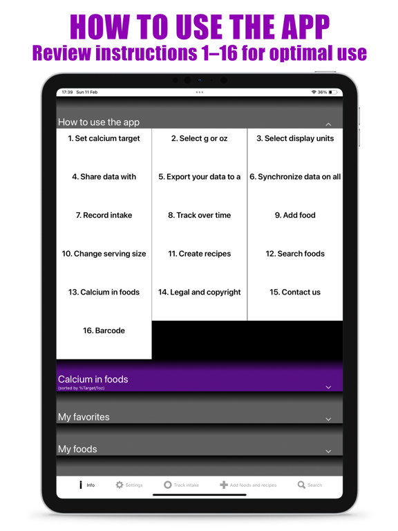 Screenshot #4 pour Calcium Counter and Tracker