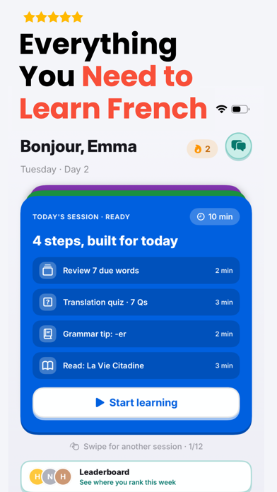 Flashcards - Learn French iPhone screenshot