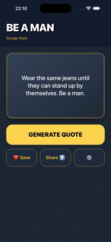 Be A Man – Daily Quotes screenshot 2
