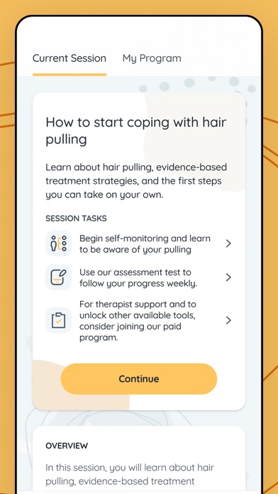 TrichStop Trichotillomania App Screenshot