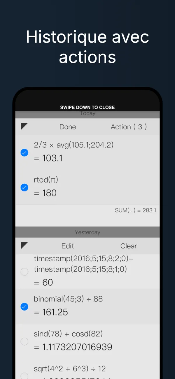 Screenshot #3 pour CALC Smart Calculatrice ±