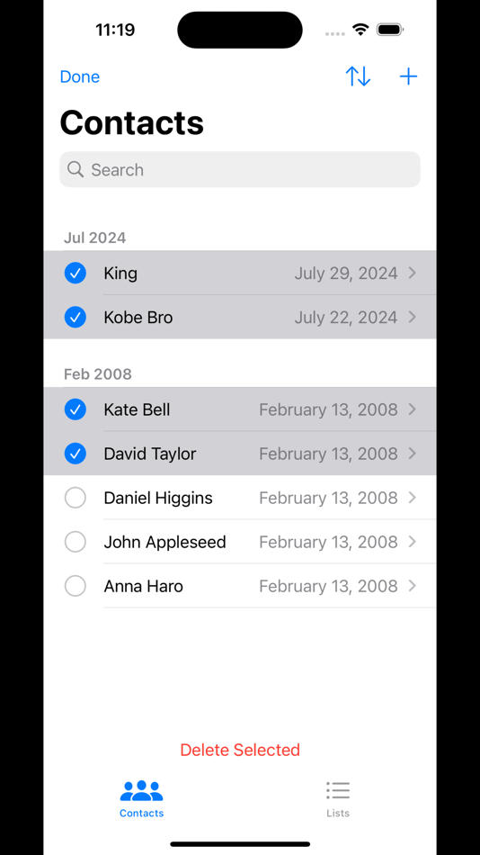 #1. Recent contacts delete contact (iOS) 由: Kwabena Asiama