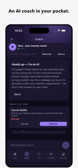 AI Money Coach: Sorted screenshot 2