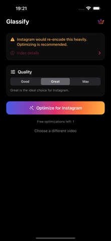 Glassify: Video Optimizer Screenshot 1 of 4