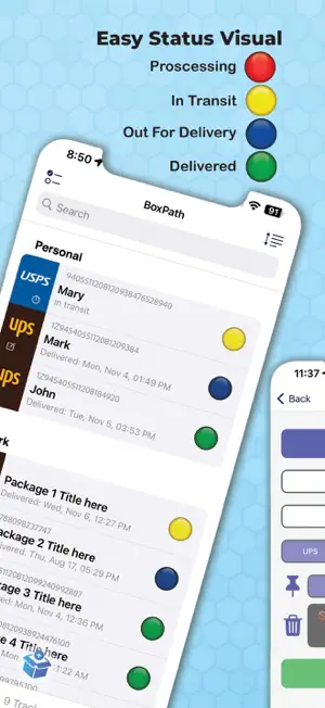 BoxPath - package tracking app screenshot 1