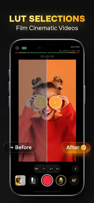 KinoCamera: Video Camera Pro iPhone screenshot 2