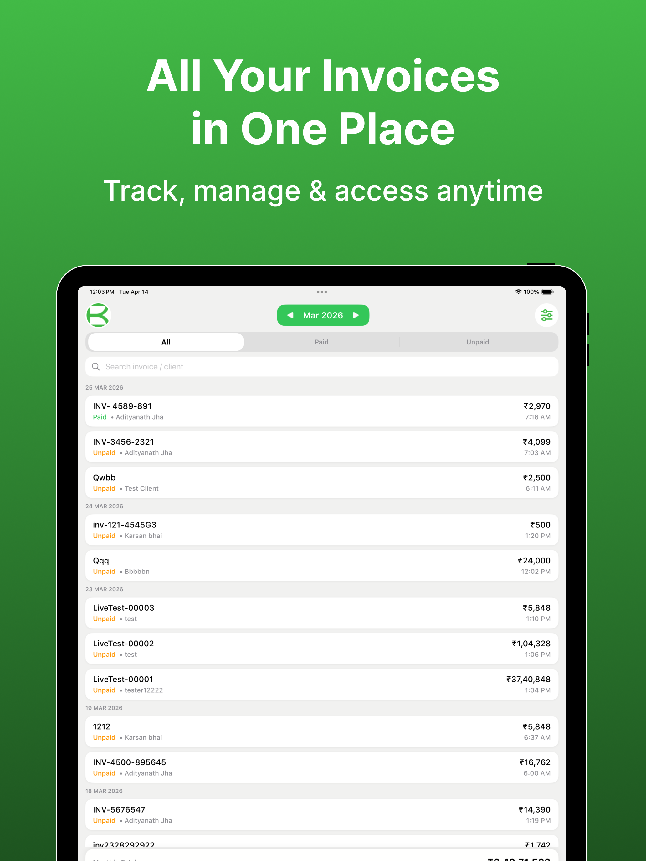 Billora: Invoice & Billing