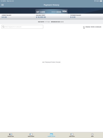 Colony Credit Cards iPad screenshot