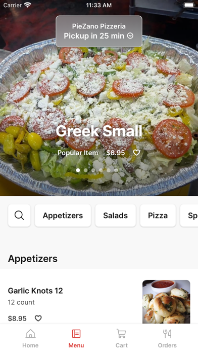 PieZano Pizzeria iPhone screenshot 2 - Food & Drink app
