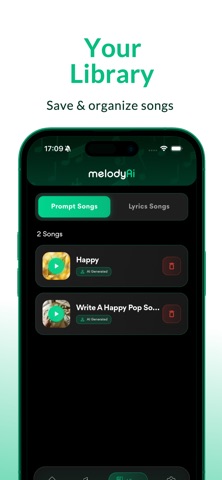 MelodyAi Ai Song Generator iPhone screenshot