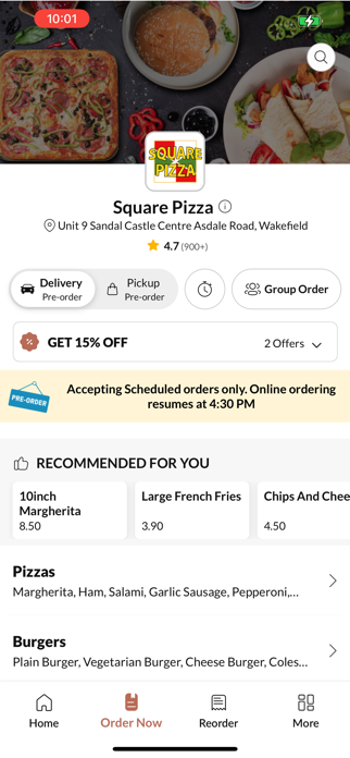 Square Pizza. Screenshot 3 of 5