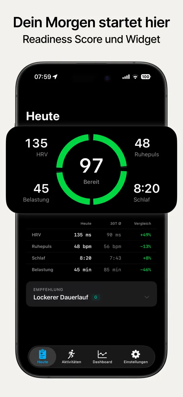 Screenshot #1 pour RunReady · Laufbereitschaft