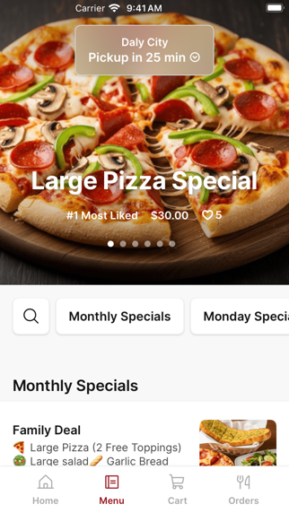 North Beach Pizza To Go iPhone screenshot 2 - Food & Drink app