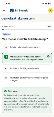 Bli Svensk: Medborgarskapsprov screenshot