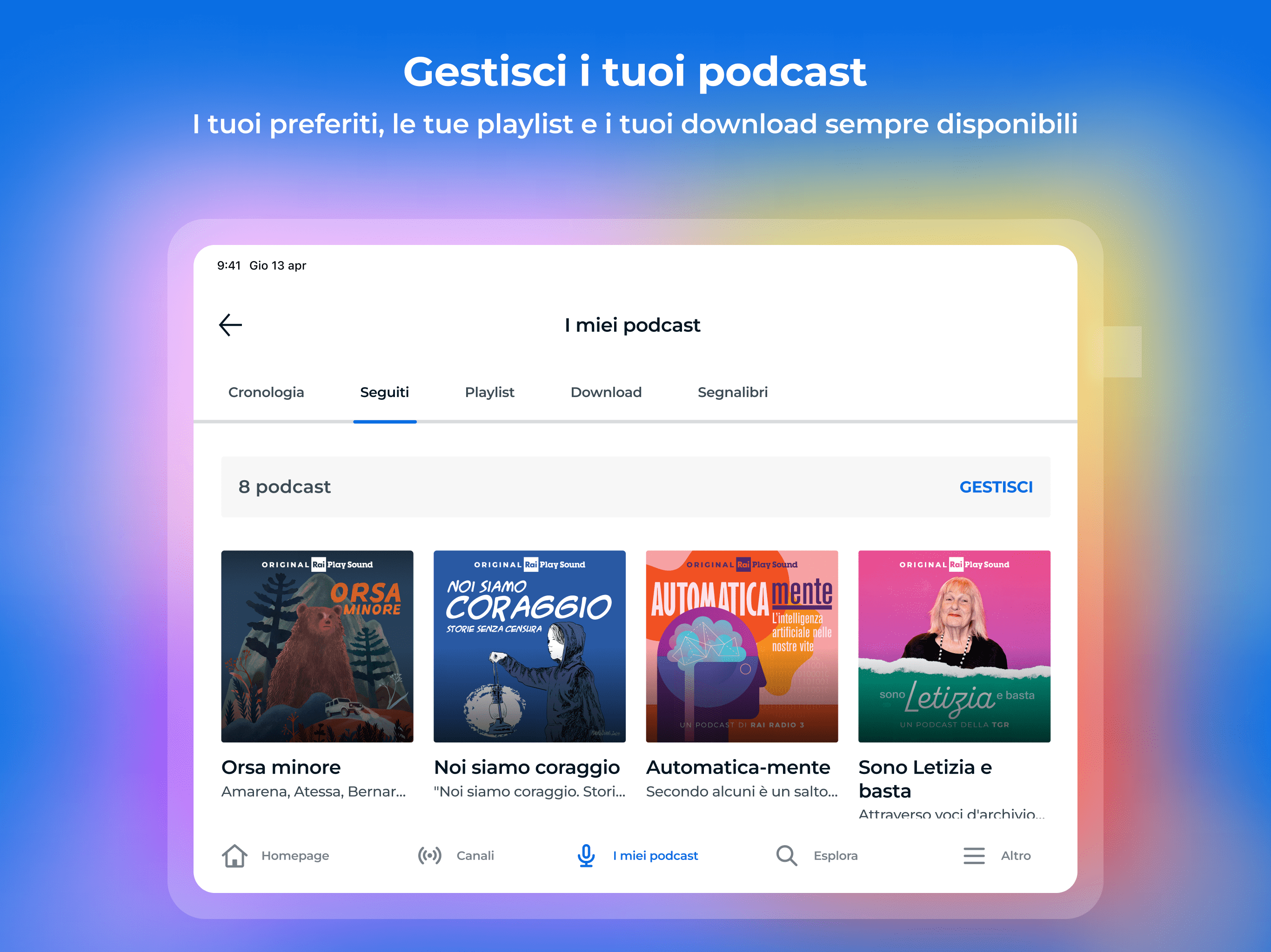 RaiPlay Sound: radio e podcast screenshot 12
