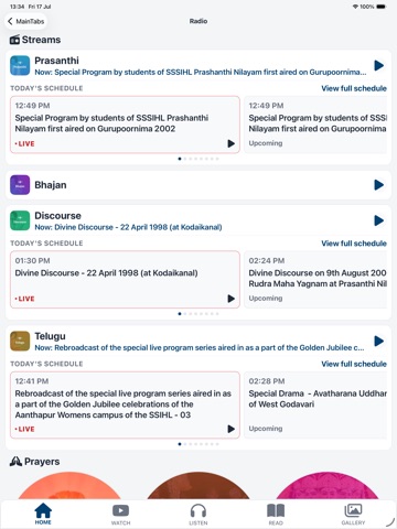 Prasanthi Connect iPad screenshot