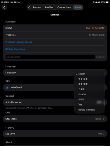 AMEO Clash VPN iPad screenshot