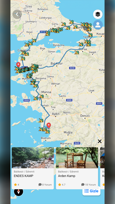 Doğadakiler Rota Plan Screenshot