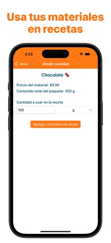Calcular Costos Recetas iPhone screenshot 4