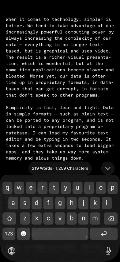 Simpletext screenshot 2