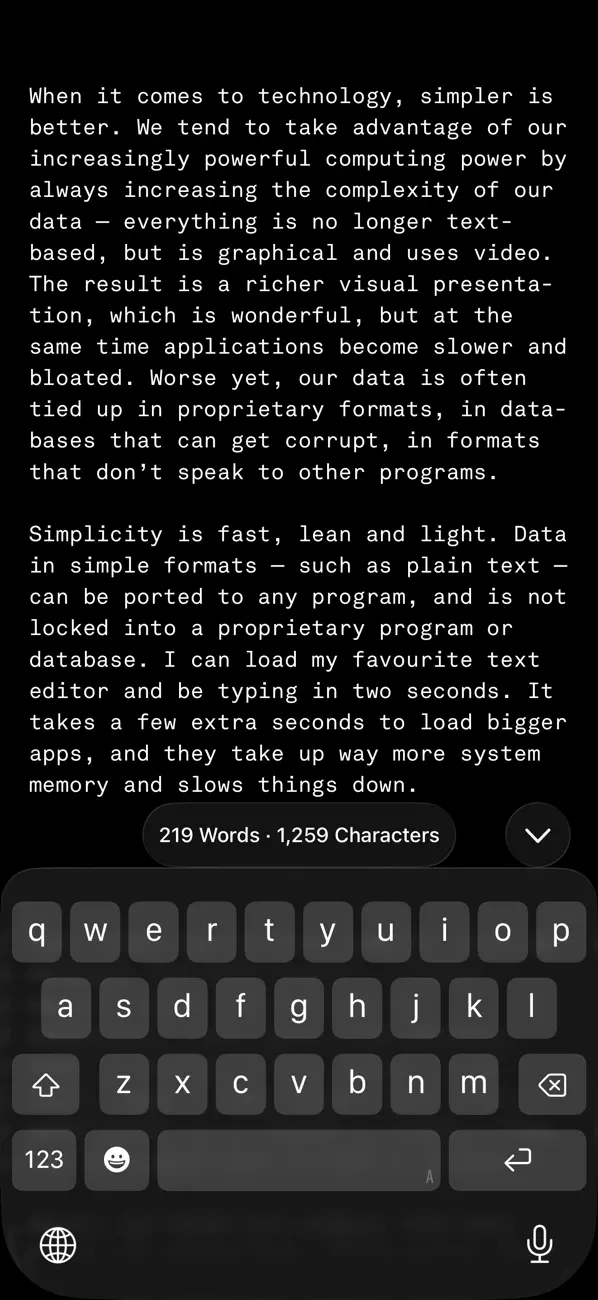 Screenshot #2 pour Simpletext