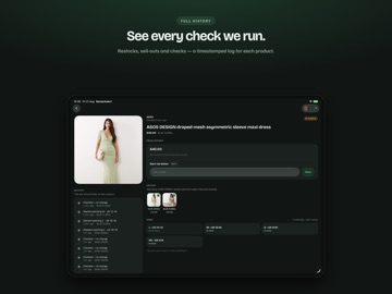 Restockalert iPad screenshot