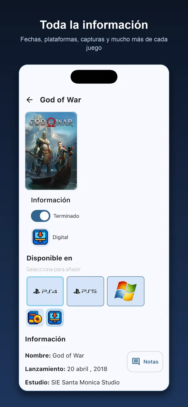 GameWall detalle de juego