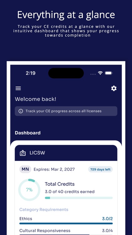 Course Counter: CE Tracker