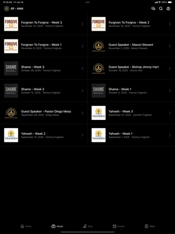 Generations Fellowship iPad screenshot