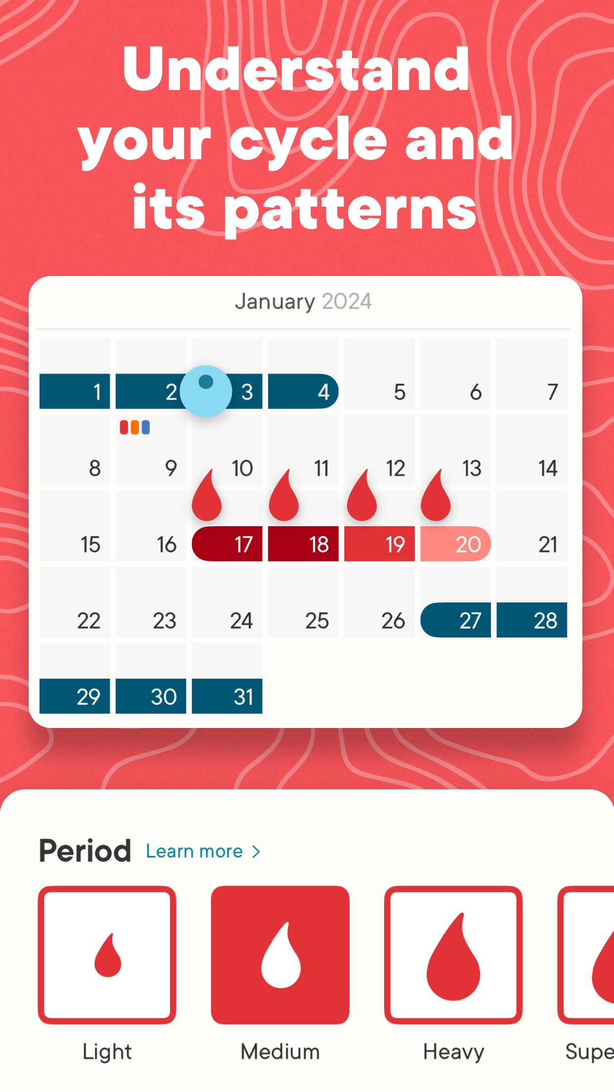 Clue Period & Cycle Tracker screenshot 2
