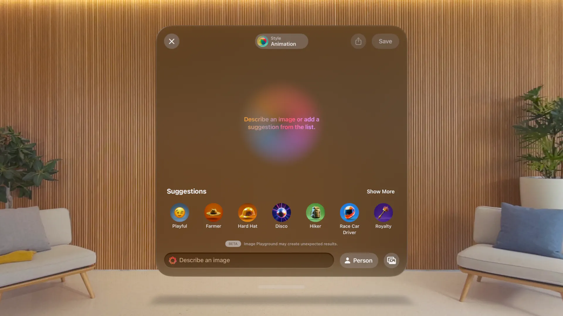 Image Playground screenshot