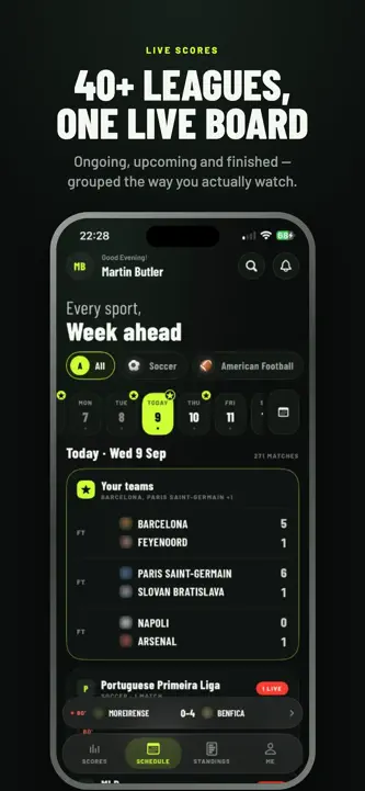 Hola Football - Livescores screenshot 3