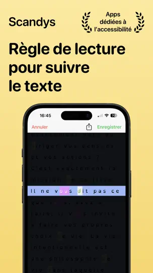 Capture d'écran de Text Reader Dyslexia, Scandys sur iPhone 7