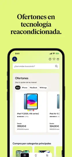 Captura de pantalla de Back Market, Compra Online en iPhone 1