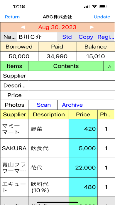 Petty cash general Screenshot